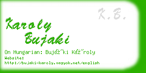 karoly bujaki business card
